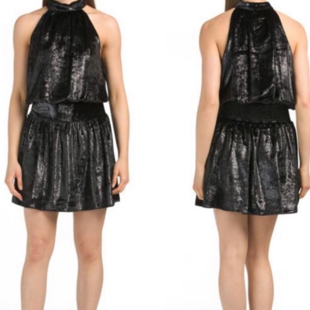 Ramy Brook Ellin Velvet Dress Black M